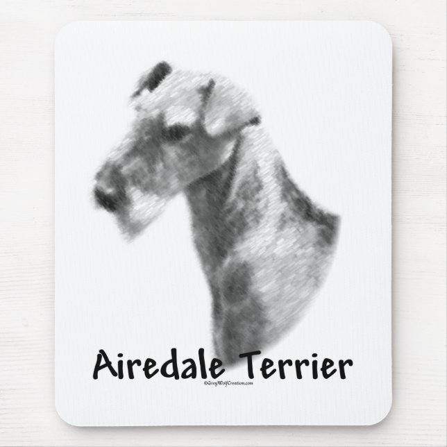 Mousepad Airedale Terrier Charcarboneto (Frente)