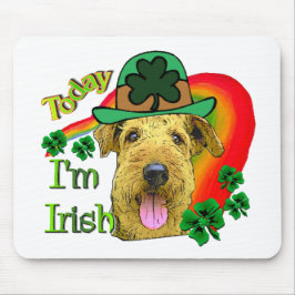 Mousepad Airedale Terrier Dia de São Patrício