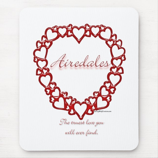 Mousepad Airedale Terrier True Love (Frente)