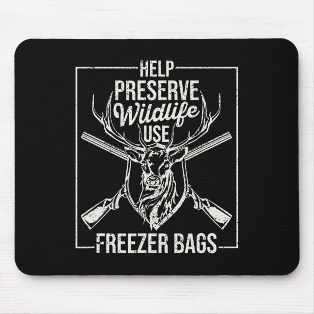 Mousepad Ajudar A Preservar A Vida Selvagem Usar O Freezer  (Frente)