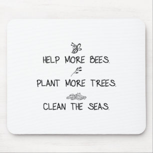 Mousepad Ajude Mais Abelhas A Plantar Mais Árvores Limpando