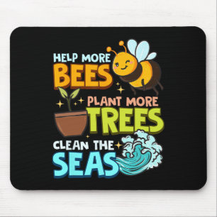 Mousepad Ajude mais abelhas a plantar mais árvores limpas m