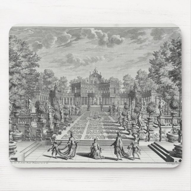 Mousepad Ajustando-se para uma ópera em um jardim, 'de (Frente)
