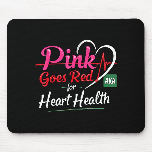 Mousepad Aka Pink vai para o Vermelho Roupa de Conscientiza (Frente)