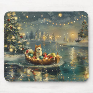 Mousepad Akita Christmas Festiage Voyage