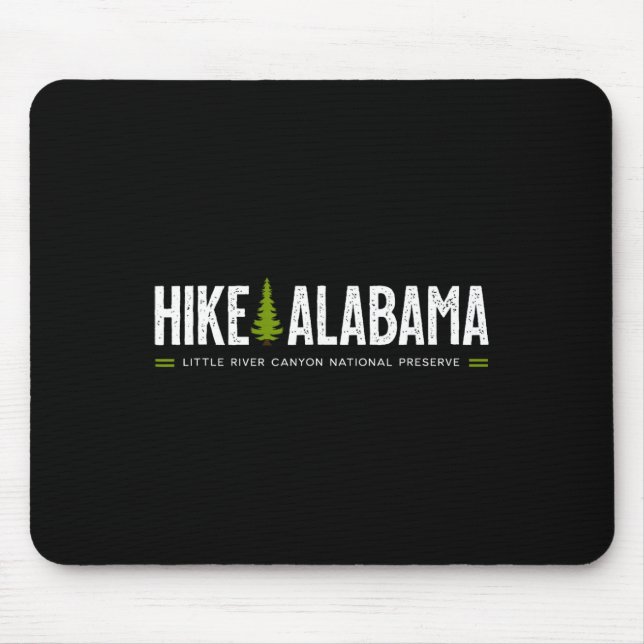 Mousepad Alabama Hike Little River Canyon Tree Retro Graphi (Frente)