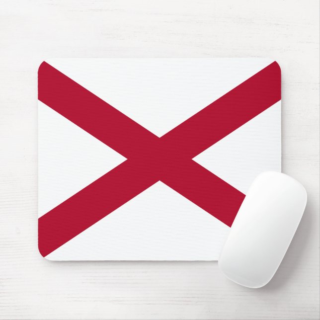 Mousepad Alabama: Rua Andrew Crimson Cross Flag (Com mouse)