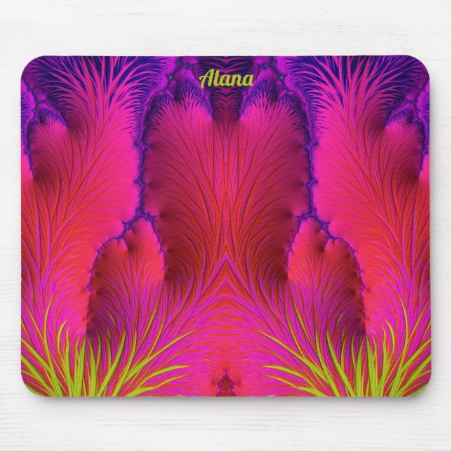 Mousepad ALANA ~ Zany Shades Purple Red Pink Amarelo (Frente)