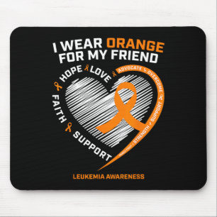 Mousepad Alaranjamento da Leucemia Laranja Presentes Amigos