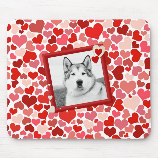 Mousepad Alaskan Malamute Dog Heart Pousepad (Frente)