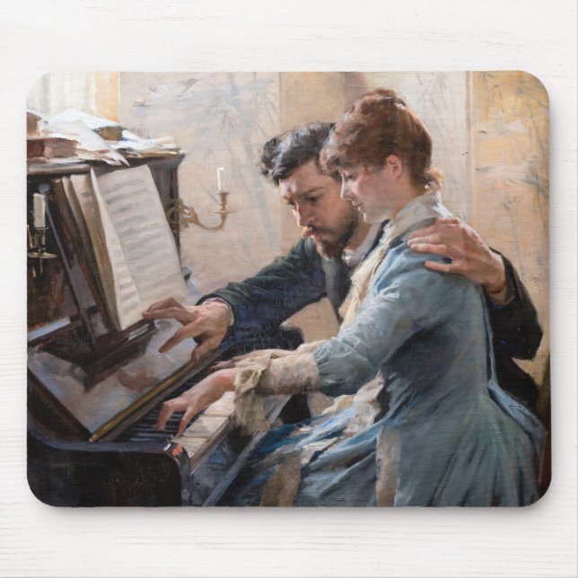 Mousepad Albert Edelsense - Tocando o Piano (Frente)