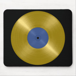 Mousepad Álbum Dourado do Vinyl Record