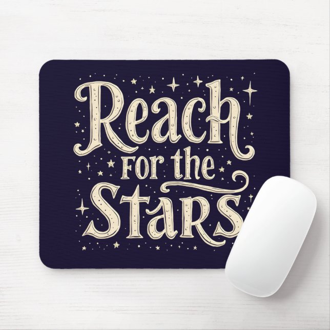 Mousepad Alcance para Arte da Tipografia Celestial das Estr (Com mouse)