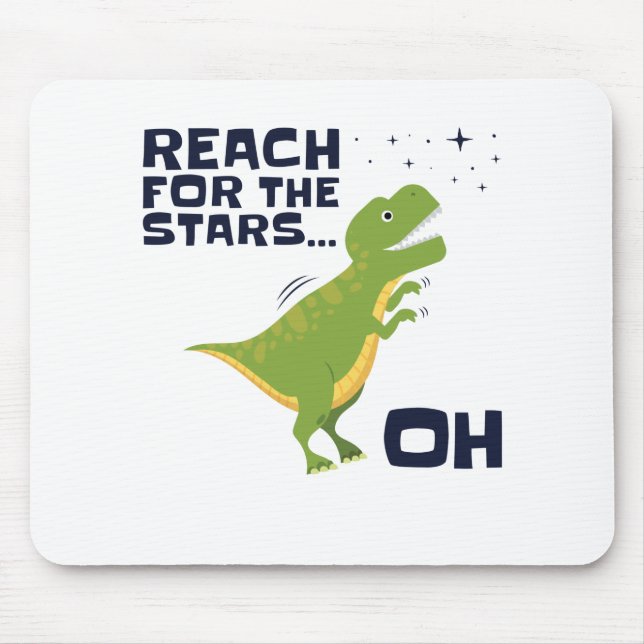 Mousepad Alcance para as Estrelas Armas Curtas T-Rex Engraç (Frente)