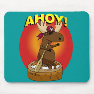 Mousepad Alces do pirata Ahoy! Tapete do rato