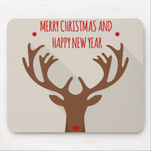 Mousepad Alces legal do quadril da rena do Natal modernos