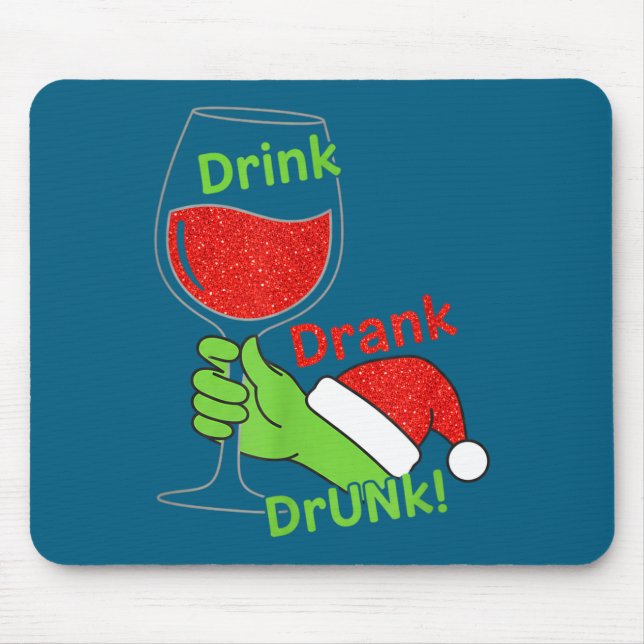 Mousepad Alcohol &amp; Tails Drink Drank Drunk! Funny Chris (Frente)