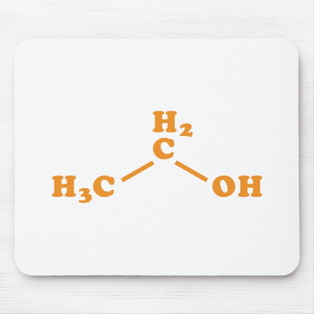 Mousepad Álcool Etanol Fórmula Química Molecular (Frente)