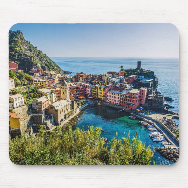 Mousepad Aldeia Cênica, Cinque Terre, Ligúria, Itália (Frente)