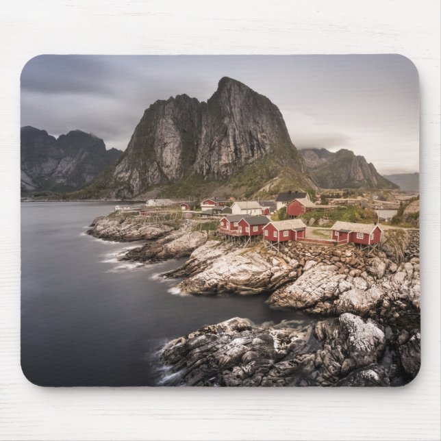 Mousepad Aldeia de Pesca Lofoten Hamnoya (Frente)