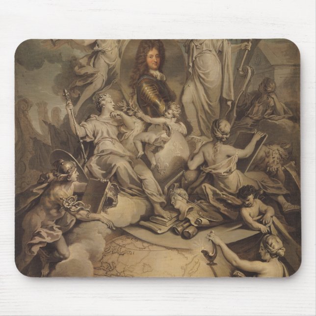 Mousepad Alegoria do duque de Philippe II de Orleans, 1718 (Frente)