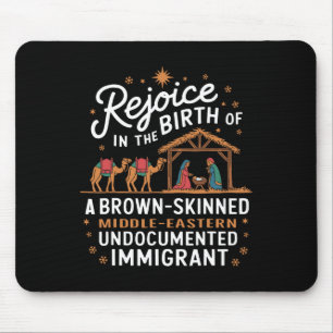 Mousepad Alegrai-vos no nascimento de um Natal de pele more