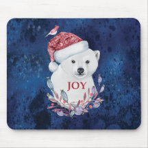Alegria de Natal de Urso Polar Bebê Chapéu Pássaro