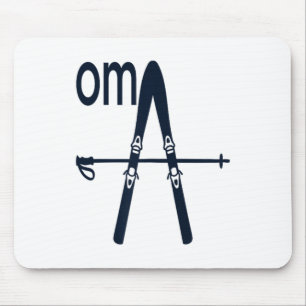 Mousepad Alemanha esquiando esquiador avó alemã oma