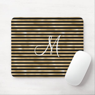 Mousepad Alfabetização Inicial Dourado e Preto Rato com Lis