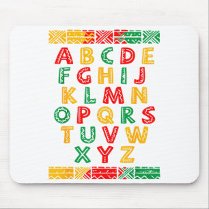 Mousepad Alfabeto Abc Design do Mês da História Negra