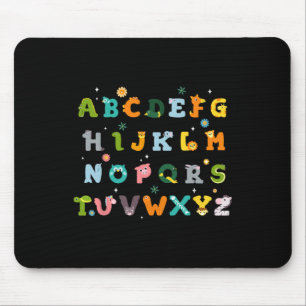 Mousepad Alfabeto Abcs De Animais Fofos De Volta à Escola M