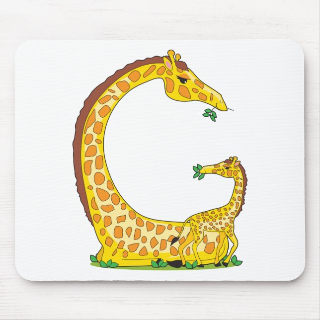Mousepad alfabeto animal G (Frente)