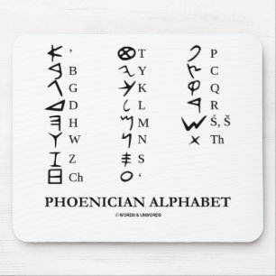 Mousepad Alfabeto de Phoenician (criptografia da