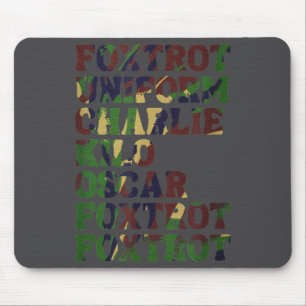 Mousepad Alfabeto Fonético Nato Militar Piolhos Exército Ta