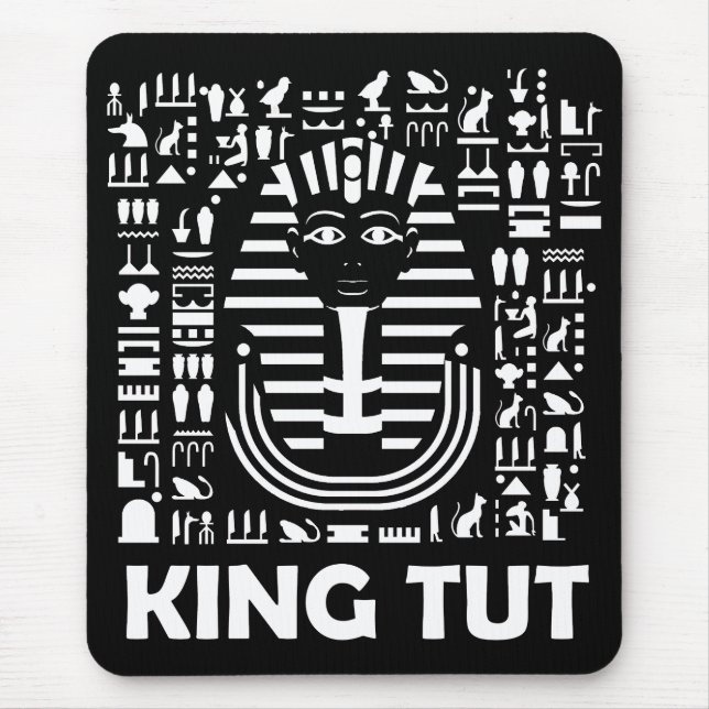Mousepad Alfabeto Hieroglífico do Rei Tut pharaoh egípcio (Frente)