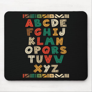 Mousepad Alfabeto Melanina Mês da História Negra Ensine Afr