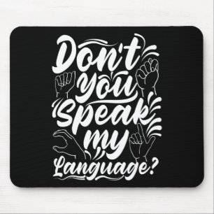 Mousepad Alfabeto Não Fala Minha Língua Americana De Canto