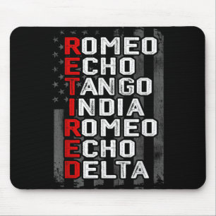 Mousepad Alfabeto Telefônico Fora Aposentada Veterana Ameri