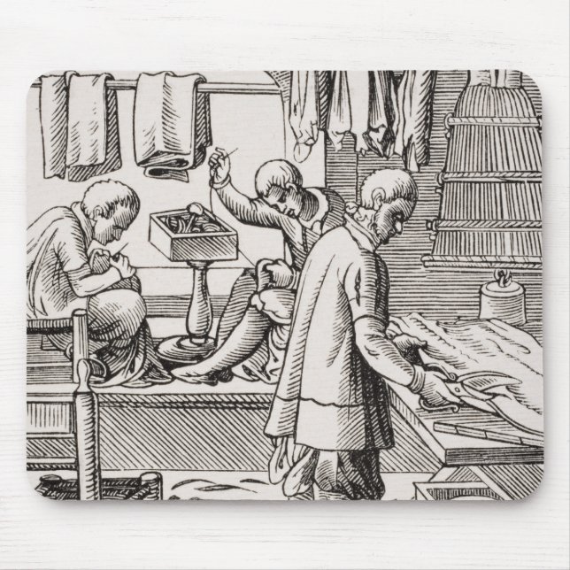 Mousepad Alfaiate, reprodução de um woodcut (Frente)