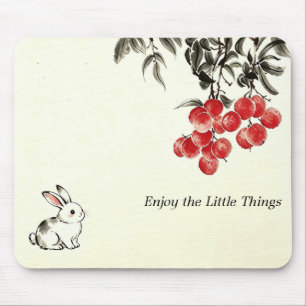Mousepad Alfombrilha de rato coelho minimalista personaliza