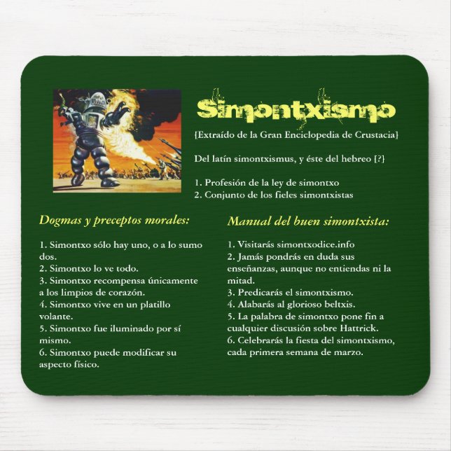 Mousepad Alfombrilla SIMONTXISMO (Frente)