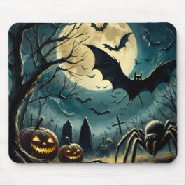 Mousepad Alfombrinha de Rato Cena do Cemitério de Halloween