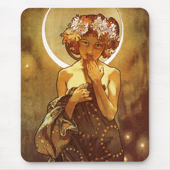 Mousepad Alfons Mucha: Luna (Frente)