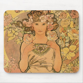 Mousepad Alfons Mucha ~ O rosa