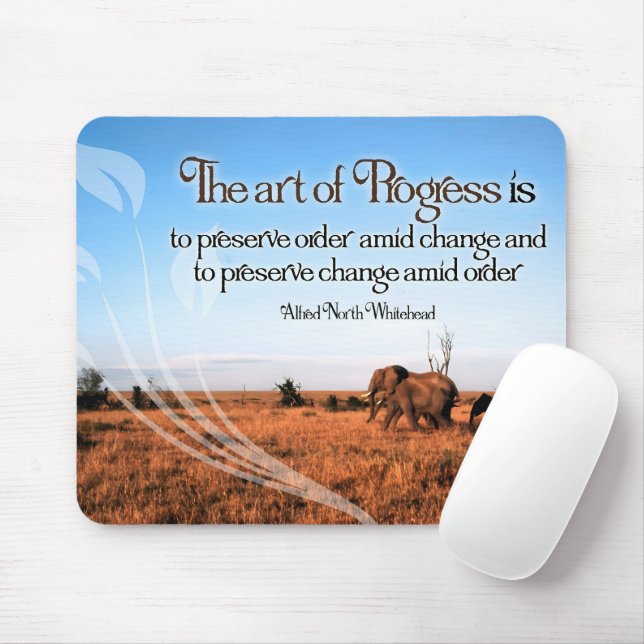 Mousepad Alfred North Whitehead Citação Inspiracional (Com mouse)