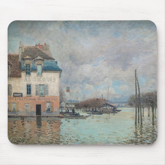 Mousepad Alfred Sisley - Inundações em Port-Marly 1876 (Frente)
