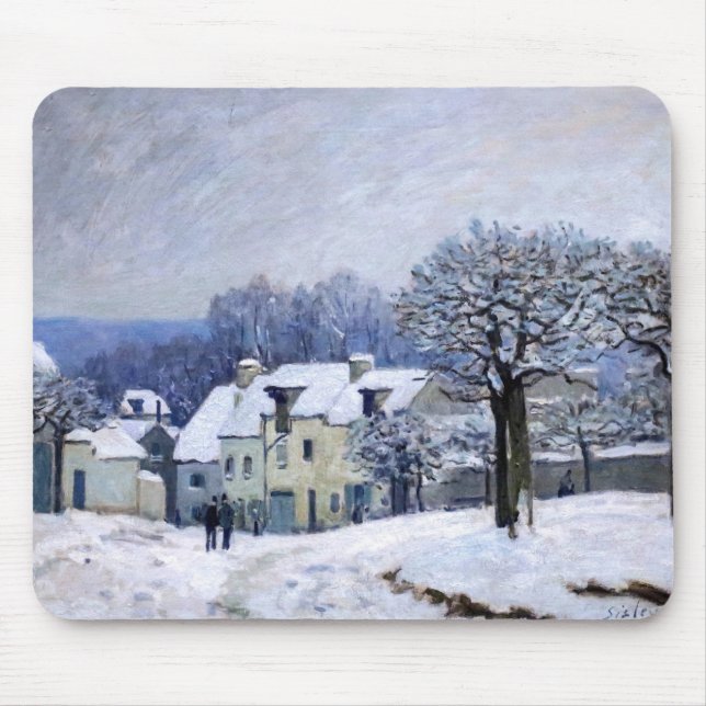 Mousepad Alfred Sisley - Praça Chenil em Marly, Efeito de N (Frente)