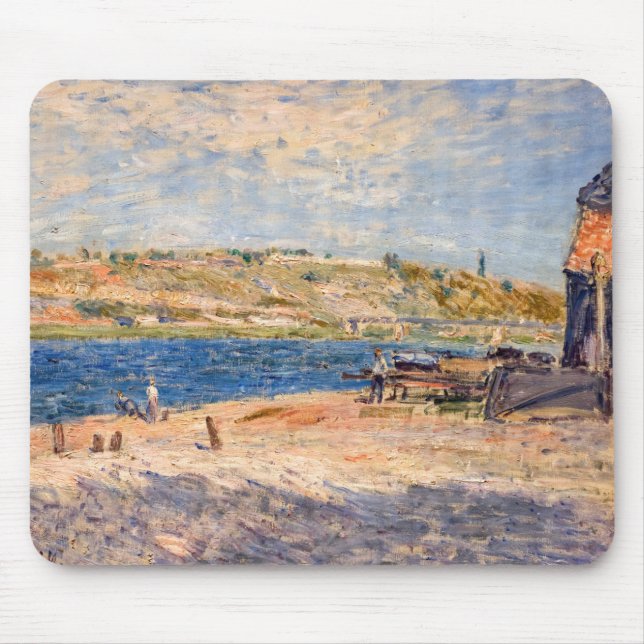 Mousepad Alfred Sisley - Rio Banks em Santo-Mammes (Frente)