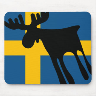 Mousepad Älg / Moose med Svenska flaggan