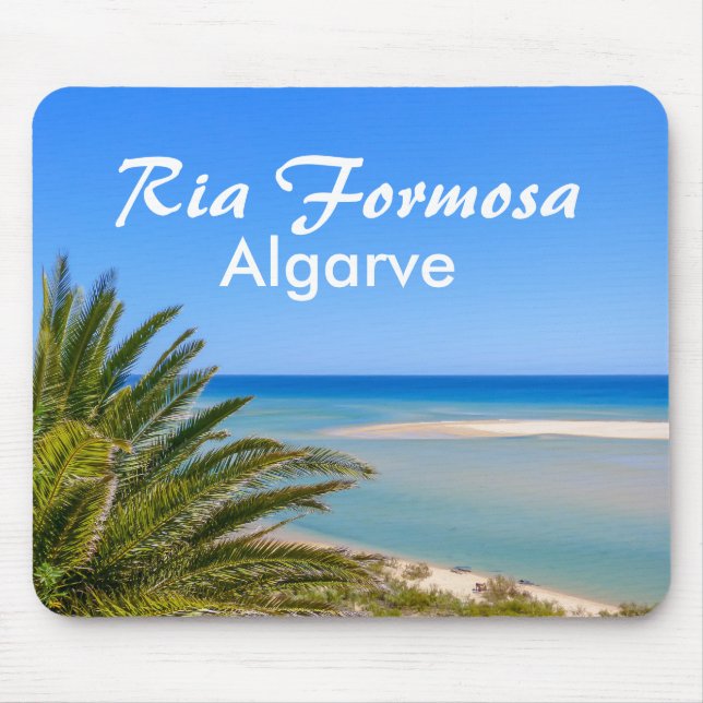 Mousepad Algarve Ria Formosa Beach e Sea em Portugal (Frente)